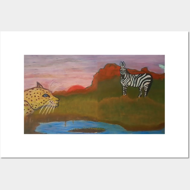 Zebra World Wildlife Series Wall Art by backline